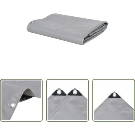 vidaXL Telone per auto -  Telone 650 g/m² 2x3 m Grigio