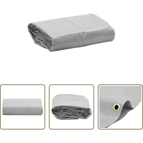 vidaXL Telone per auto -  Telone Grigio 5x8 m 650 g/m²