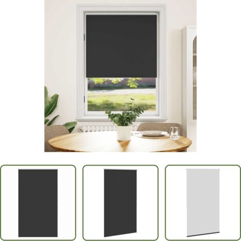 vidaXL Tenda a parete -  Tenda a rullo oscurante 104,4x175 cm Tessuto Larghezza 100 cm nero