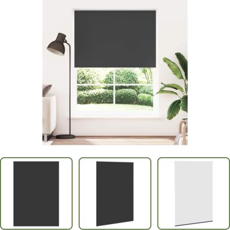 vidaXL Tenda a parete -  Tenda a rullo oscurante 144,4x230 cm Tessuto Larghezza 140 cm nero