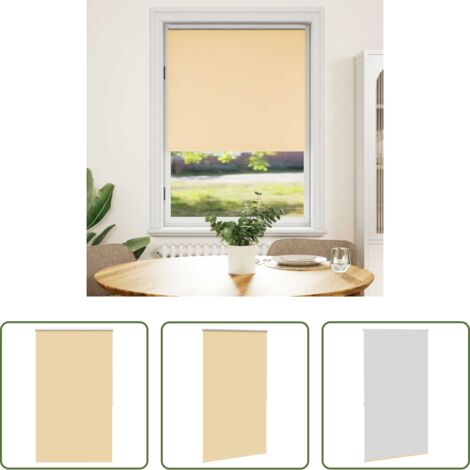 vidaXL Tenda a parete -  Tenda a rullo oscurante 84,4x175 cm Tessuto Larghezza 80 cm beige