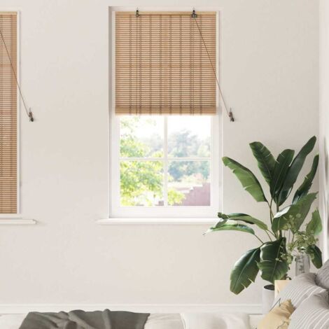 vidaXL Tenda a rullo Altro Marrone Chiaro 100 x 160 cm Bambù