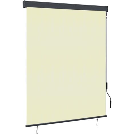 vidaXL Tenda a Rullo per Esterni 140x250 cm Crema
