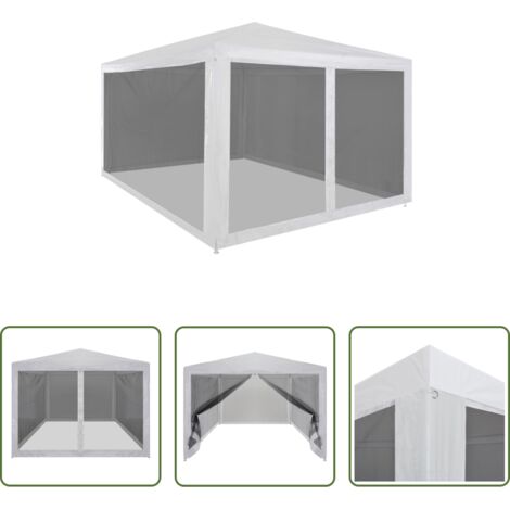 vidaXL Tenda all'aperto -  Tenda per Feste con 4 Pareti in Rete 4x3 m