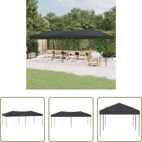 vidaXL Tenda all'aperto -  Tenda per Feste Pieghevole Antracite 3x6 m