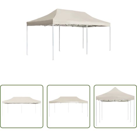 vidaXL Tenda alluminio -  Gazebo Professionale Pieghevole in Alluminio 6x3 m Crema