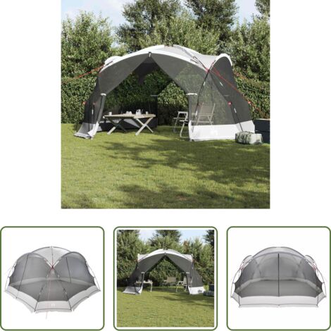 vidaXL Tenda con tetto -  Tenda zanzariera con tetto Grigio 434 x 434 x 230 cm