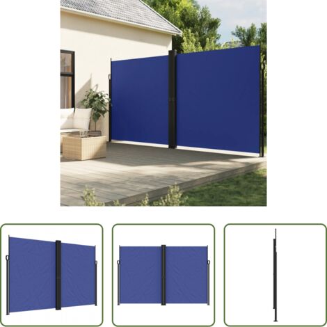 vidaXL Tenda da balcone -  Tenda da Sole Laterale Retrattile Blu 220x600 cm