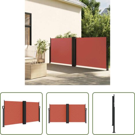 vidaXL Tenda da balcone -  Tenda da Sole Laterale Retrattile Terracotta 120x600 cm