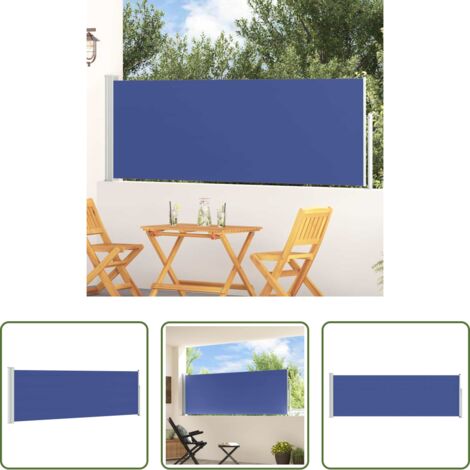 vidaXL Tenda da balcone - Tenda Laterale Retrattile per Patio 100x300 cm Blu