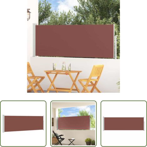 vidaXL Tenda da balcone - Tenda Laterale Retrattile per Patio 100x300 cm Marrone