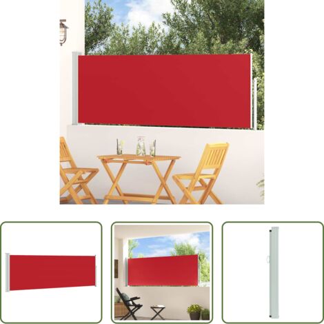 vidaXL Tenda da balcone - Tenda Laterale Retrattile per Patio 100x300 cm Rossa