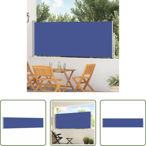 vidaXL Tenda da balcone -  Tenda Laterale Retrattile per Patio 120x500 cm Blu