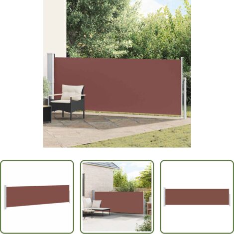 vidaXL Tenda da balcone -  Tenda Laterale Retrattile per Patio 140x500 cm Marrone