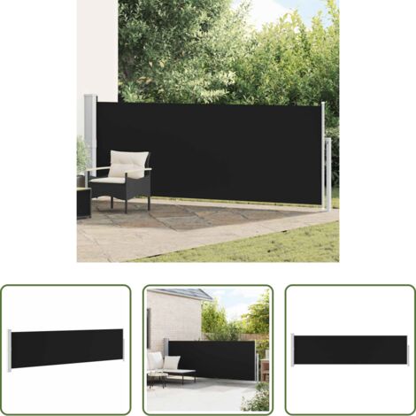 vidaXL Tenda da balcone -  Tenda Laterale Retrattile per Patio 140x500 cm Nera
