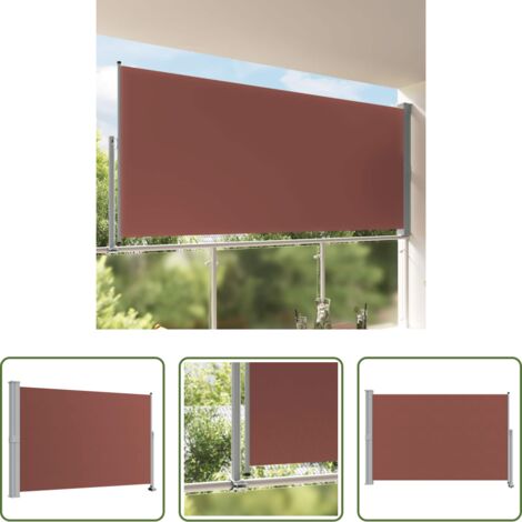 vidaXL Tenda da balcone -  Tenda Laterale Retrattile per Patio 160x300 cm Marrone