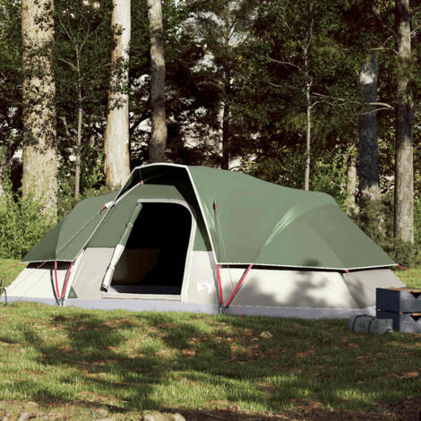 vidaXL Tenda da Campeggio a Cupola per 9 Persone Verde