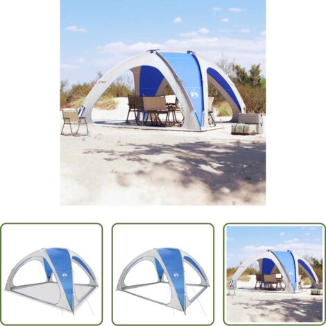 vidaXL Tenda da campeggio -  Tenda per Feste Azzurra Impermeabile