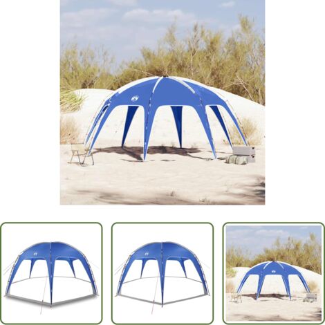vidaXL Tenda da campeggio -  Tenda per Feste Azzurra Impermeabile