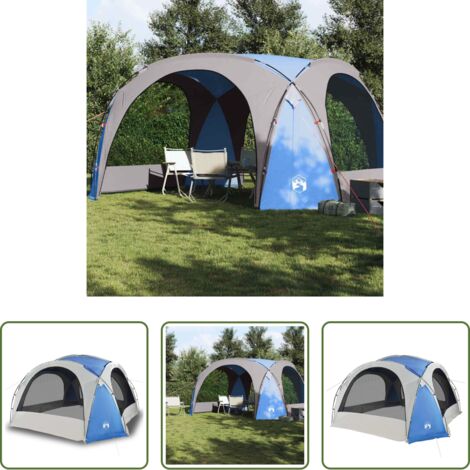 vidaXL Tenda da campeggio -  Tenda per Feste Blu Impermeabile