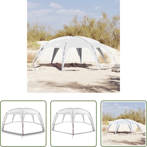 vidaXL Tenda da campeggio -  Tenda per Feste Grigia Impermeabile