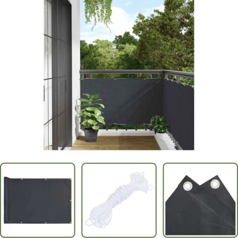 vidaXL Tenda da giardino -  Paravento da Balcone Antracite 400x120 cm in PVC