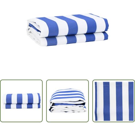 vidaXL Tenda da giardino -  Sostituzione Tenda da sole Blu e Bianco 1000 x 160 cm