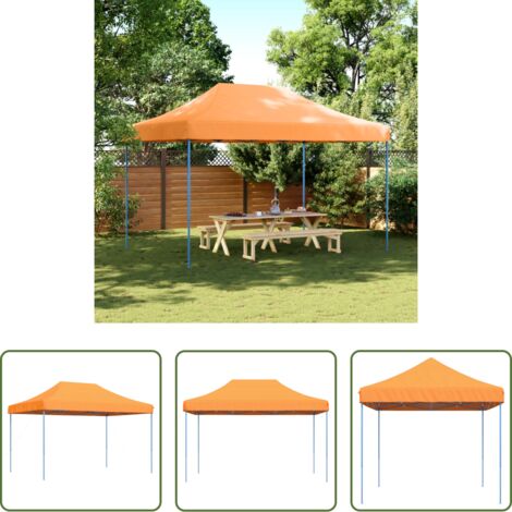 vidaXL Tenda da giardino -  Tenda da Festa Pieghevole Pop-Up Arancione 410x279x315 cm