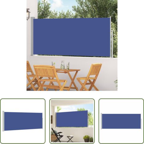 vidaXL Tenda da giardino - Tenda da Sole Laterale Retrattile 120 x 300 cm Blu