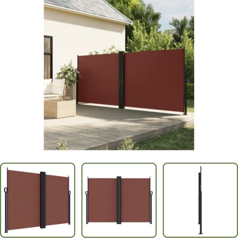 vidaXL Tenda da giardino -  Tenda da Sole Laterale Retrattile Marrone 180x1000 cm