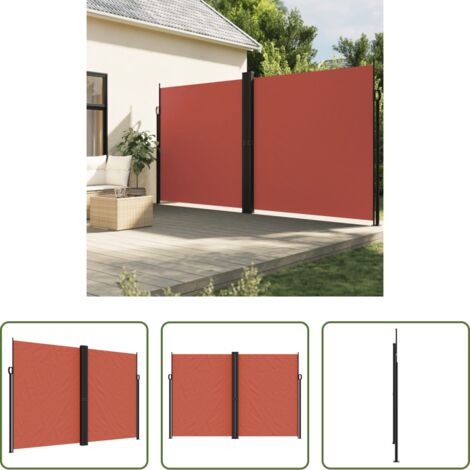 vidaXL Tenda da giardino -  Tenda da Sole Laterale Retrattile Terracotta 220x1200 cm