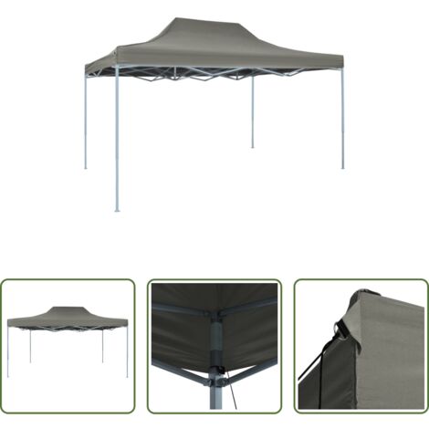 vidaXL Tenda da giardino -  Tenda Pieghevole Pop-Up 3x4,5 m Antracite