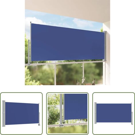 vidaXL Tenda da patio -  Tenda da Sole Laterale Retrattile per Patio 140x300 cm Blu