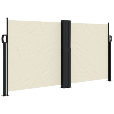vidaXL Tenda da Sole Laterale Retrattile Crema 120x1000 cm