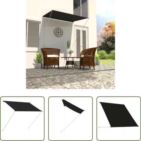 vidaXL Tenda da sole per balcone -  Tenda da Sole Retrattile 150x150 cm Antracite