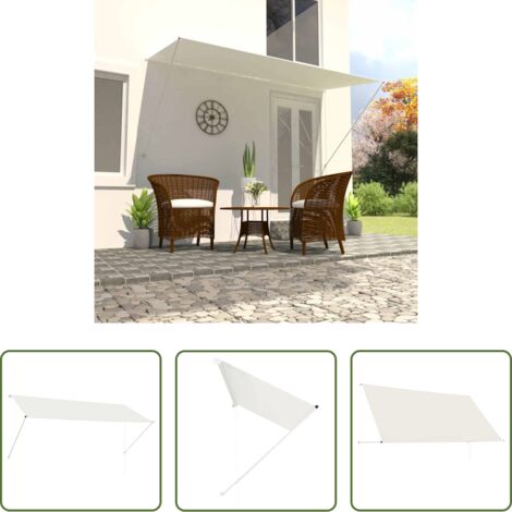 vidaXL Tenda da sole per balcone -  Tenda da Sole Retrattile 300x150 cm Crema