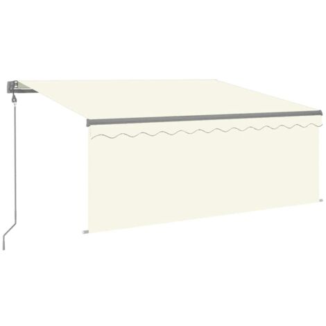 vidaXL Tenda da Sole Retrattile Automatica con Parasole 3x2,5m Crema