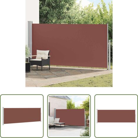vidaXL Tenda da sole retrattile -  Tenda da Sole Laterale Retrattile 160 x 500 cm Marrone