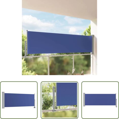 vidaXL Tenda da sole - Tenda Laterale Retrattile per Patio 100x300 cm Blu