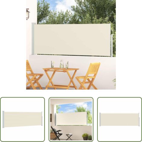 vidaXL Tenda da sole - Tenda Laterale Retrattile per Patio 100x300 cm Crema