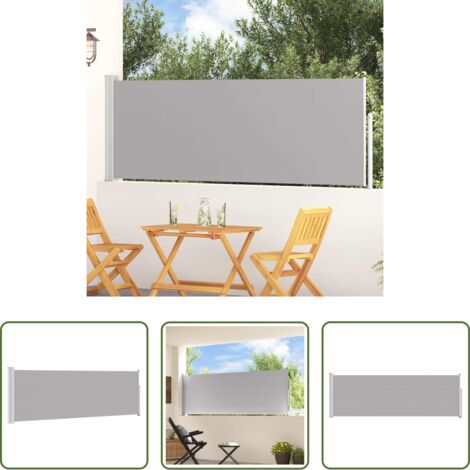 vidaXL Tenda da sole - Tenda Laterale Retrattile per Patio 100x300 cm Grigio