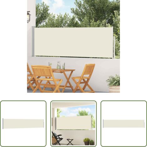 vidaXL Tenda da sole -  Tenda Laterale Retrattile per Patio 100x500 cm Crema