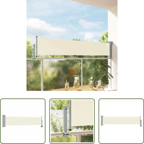 vidaXL Tenda da sole -  Tenda Laterale Retrattile per Patio 60x300 cm Crema