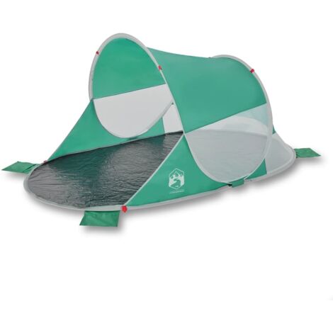 vidaXL Tenda da Spiaggia Pop-Up Verde Mare Impermeabile