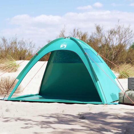 vidaXL Tenda da Spiaggia Verde Mare Impermeabile