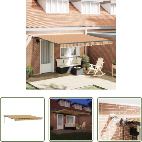 vidaXL Tenda da terrazza -  Tessuto per Tenda con Multicolore 400 × 300 cm Poliestere