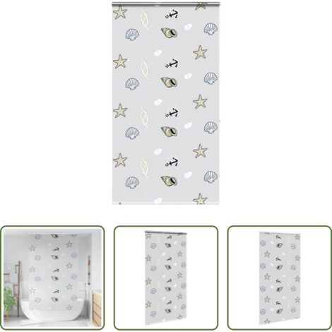 vidaXL Tenda doccia con cassetta -  Tenda a Rullo per Doccia Cassonetto 140x240cm Larghezza Tessuto