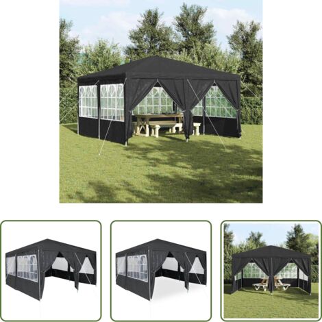 vidaXL Tenda estiva -  Tenda Party Antracite 400 x 400 x 266 cm Polietilene