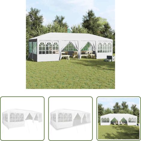 vidaXL Tenda estiva -  Tenda Party Bianco 800 x 400 x 266 cm Polietilene