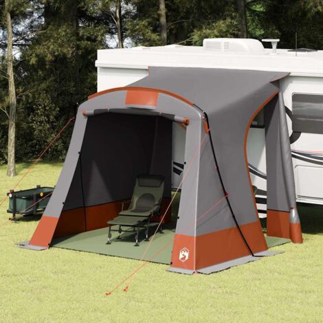 vidaXL Tenda Grigio e Arancione e Nero 285 x 255 x 245 cm Poliestere
